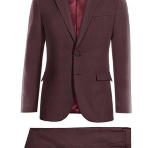 Sophisticated Burgundy Men's Suit
